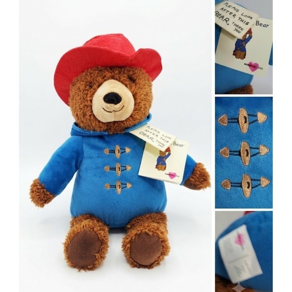 Kohls Cares Paddington Bear Plush 14 inch Stuffed Animal Toy Blue Coat Red‎ Hat